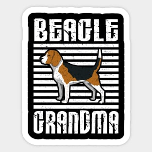 Beagle Grandma Proud Dogs Sticker